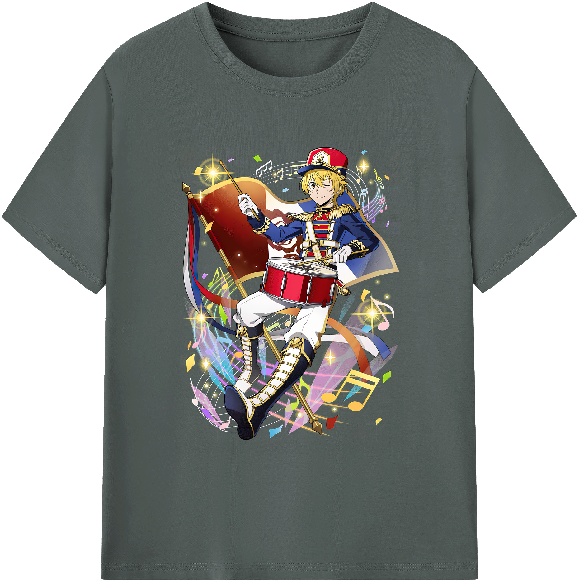 （画像用） 文豪ストレイドッグス Bungo Stray Dogs 綿100％ メンズ半袖Tシャツ｜肌触りやわらか＆通気性